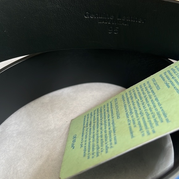 OFF WHITE CLASSIC ARROW BUCKLE LEATHER BELT BLUE..SIZE 95/fit.30to 36 - Picture 4 of 6